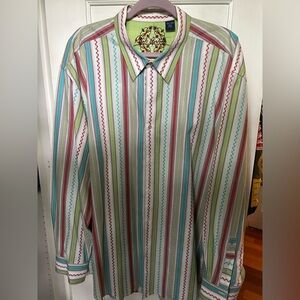 Robert Graham Vibrant Striped Button Down Shirt
